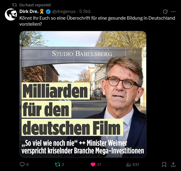 GrafZahn1's tweet photo. 3 Milliarde #SpahnMasken verbrannt?
Waren das die für 4-5€ oder die für über 6€?
#SpahnUntersuchungsausschuss
Und #Weimer macht Milliarden für Medien locker?
#WeimerMediaCoup https://t.co/gEgGd8RLGL