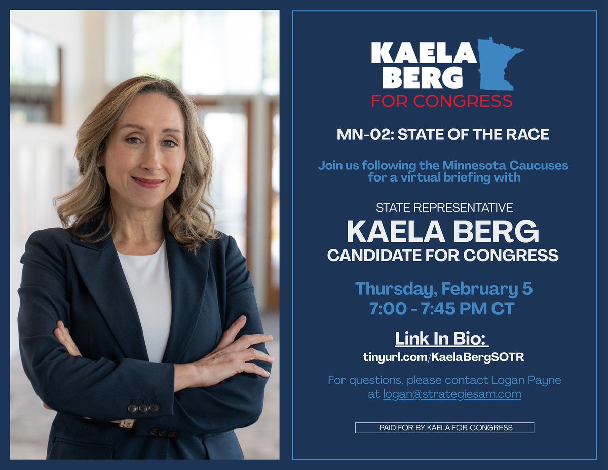 Please join me and my campaign TONIGHT at 7pm for a virtual State of the Race Briefing where we'll discuss what we've accomplished in this campaign so far and where we're going. Link here: us06web.zoom.us/meeting/regist…