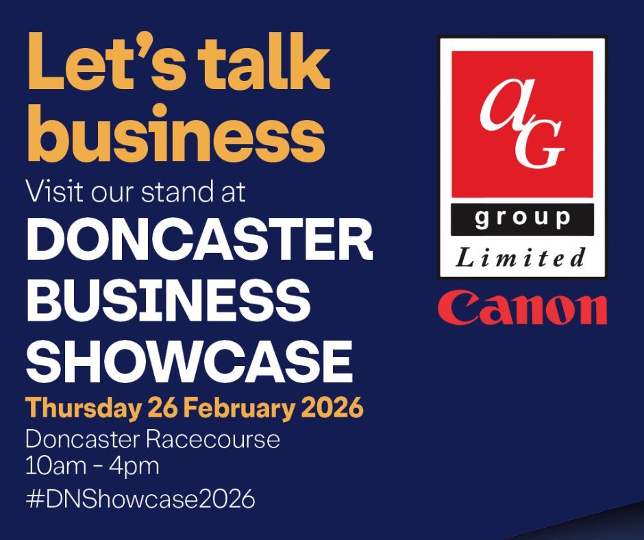 AGCopiers's tweet photo. With just three weeks to go before the Doncaster Business Showcase, consider AG Group Ltd for your managed print needs. 
As a trusted Canon partner with over 44 years of experience, our dedicated team excels in building transparent and reliable partnerships. #CanonPartner https://t.co/GapgFsUROb