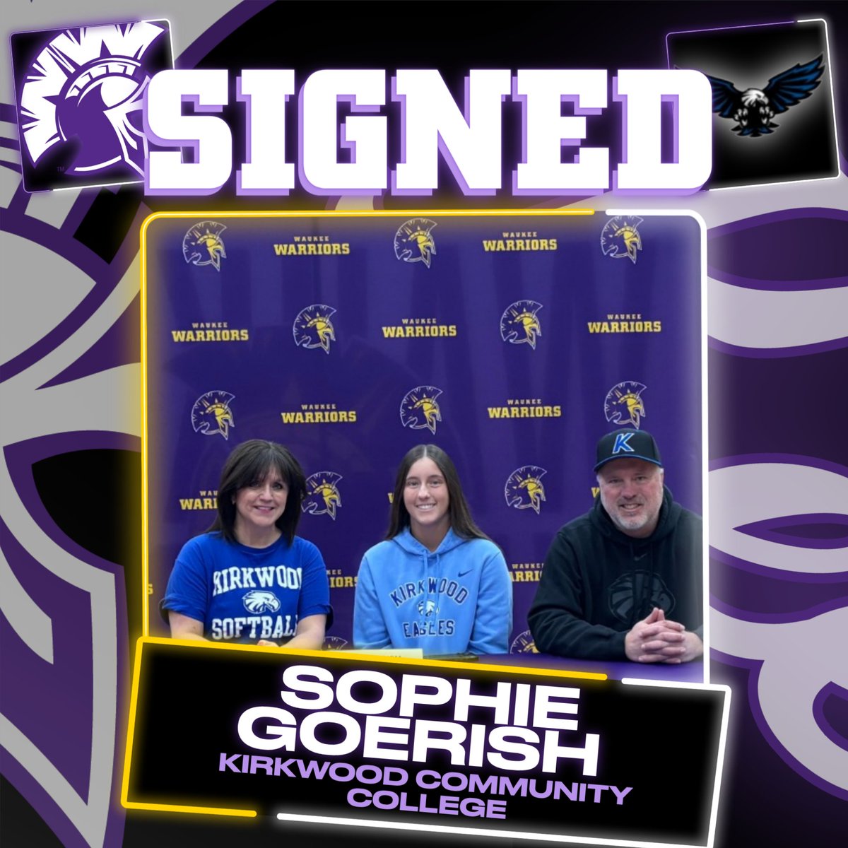 waukee_warriors's tweet photo. National Signing Day! 📷
Congratulations to our 29 Warriors on signing and taking the next step in their journey. Thank you for your hard work and dedication. Proud to be a Warrior!
#GoWarriors https://t.co/tvdhgbNeUm