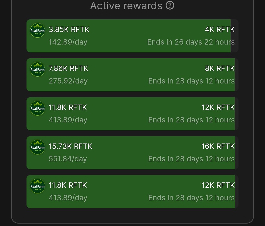 RealFarmToken's tweet image. Real Farm Token family.

🌱🌾We announce with pleasure the launch of our RFTK staking pool. 

You can stake your RFTK tokens on @JVault_app through their decentralized platform follow the link below 👇 

jvault.xyz
Copy  the above link and paste on the browser…