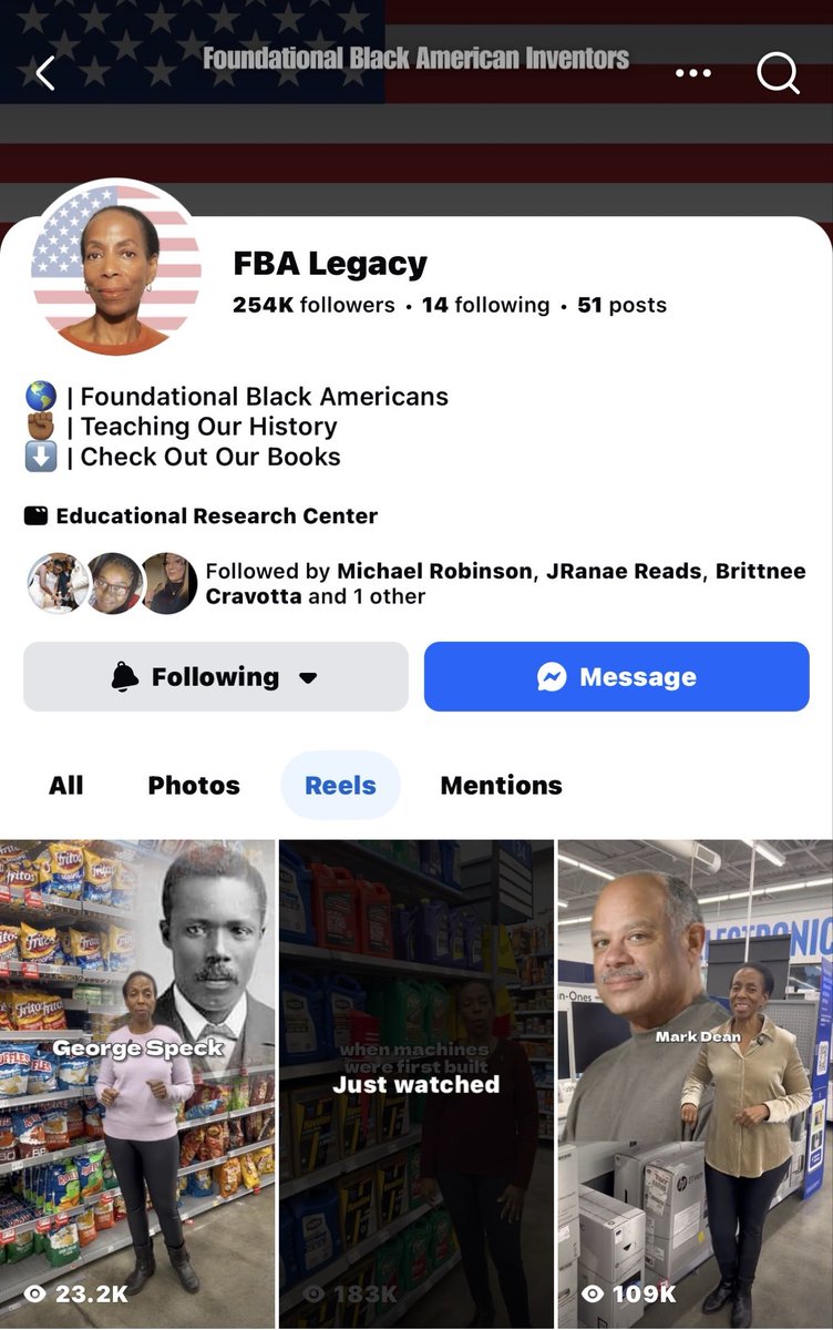 This is an amazing channel dedicated to Foundational Black Americans (FBA) on Facebook. 

Share and follow:
facebook.com/share/1CFn51c8…