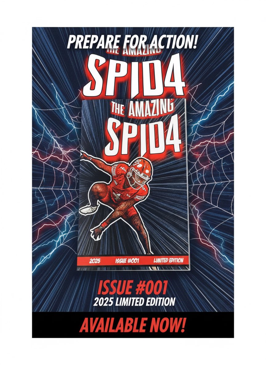 The Amazing SPID4 - Issue #001
2025 • Limited Edition 

This is a full college football season turned into a story you can hold in your hands. 

If you watched every snap…
This is for you!

Available Now!

link in bio or visit tashajordan.com