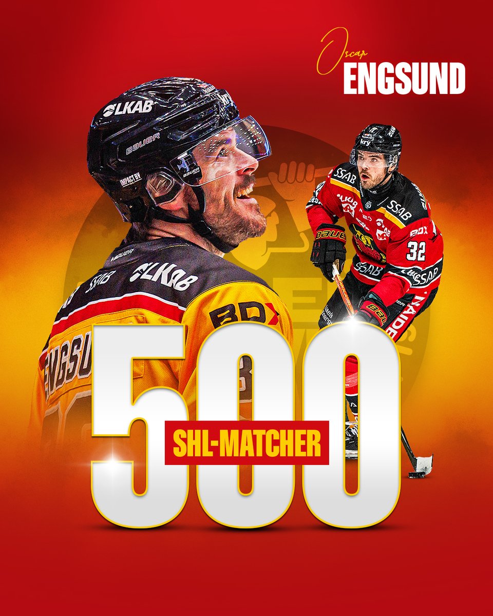I och med nedsläpp i kvällens match så spelar Oscar Engsund sin 500:e SHL-match!👏

Stort grattis till en fin milstolpe, Oscar!🎉