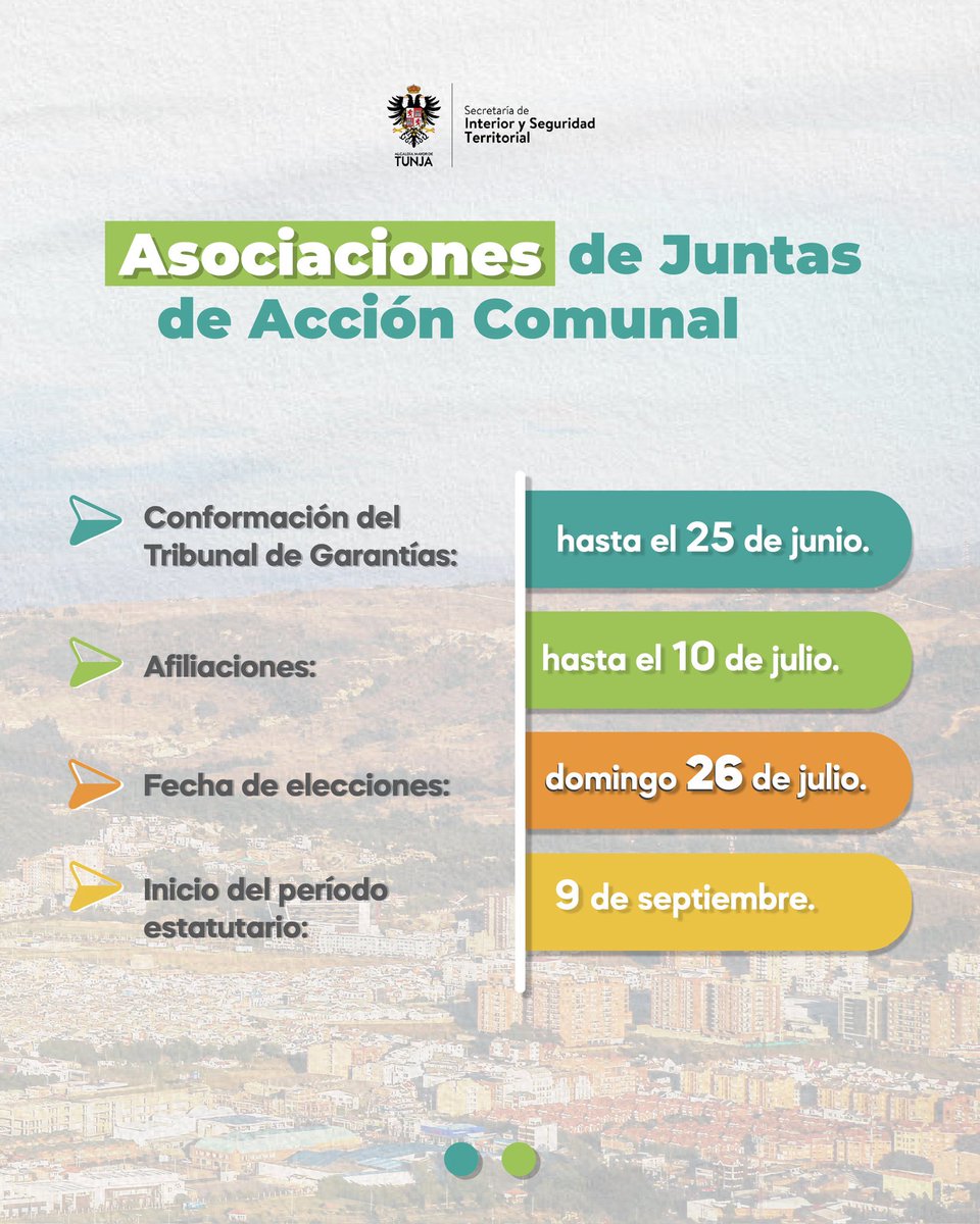 ¡Ya está en marcha el proceso electoral comunal 2026! un espacio fundamental para elegir liderazgos comprometidos con el bienestar, la convivencia y el desarrollo de los sectores

Infórmate, participa y sé parte de un ejercicio democrático, transparente y con sentido comunitario.