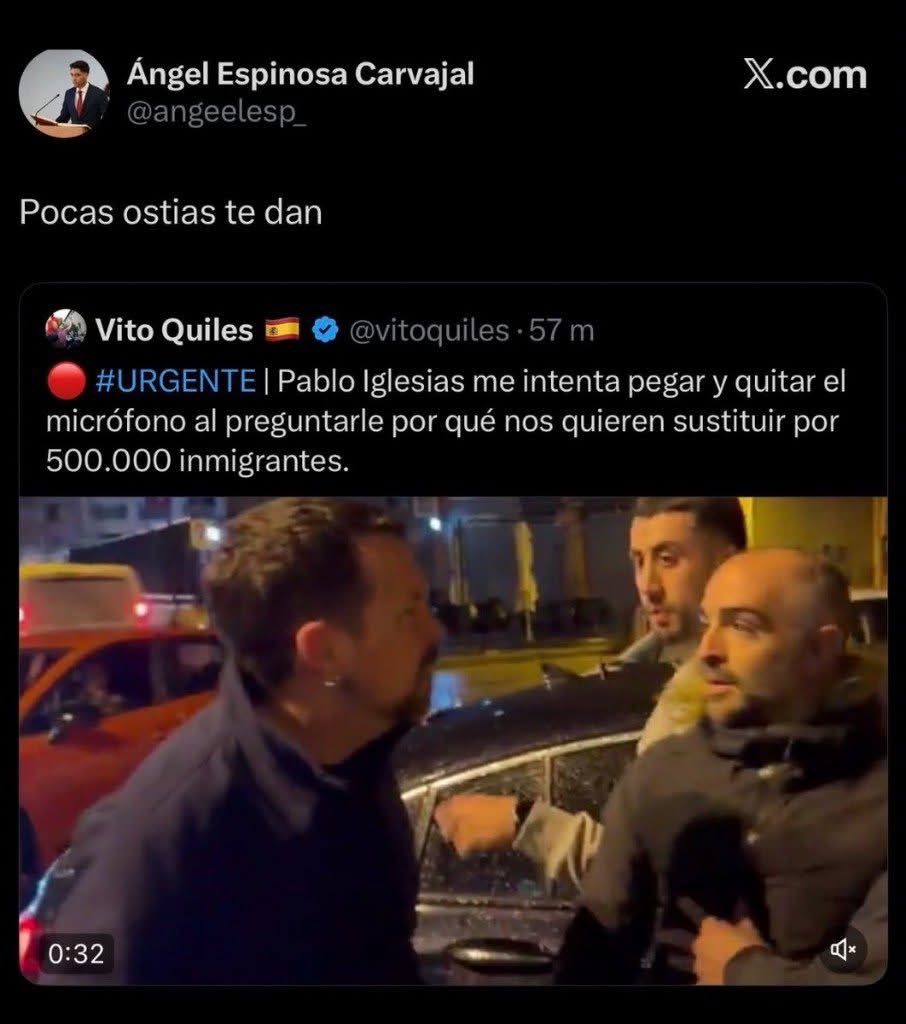 Señor <a href="/MeleroVargas/">mercedes</a> ya va usted tarde para pedir la dimisión de su concejal <a href="/angeelesp_/">Ángel Espinosa Carvajal</a> por incitar al odio y a la violencia