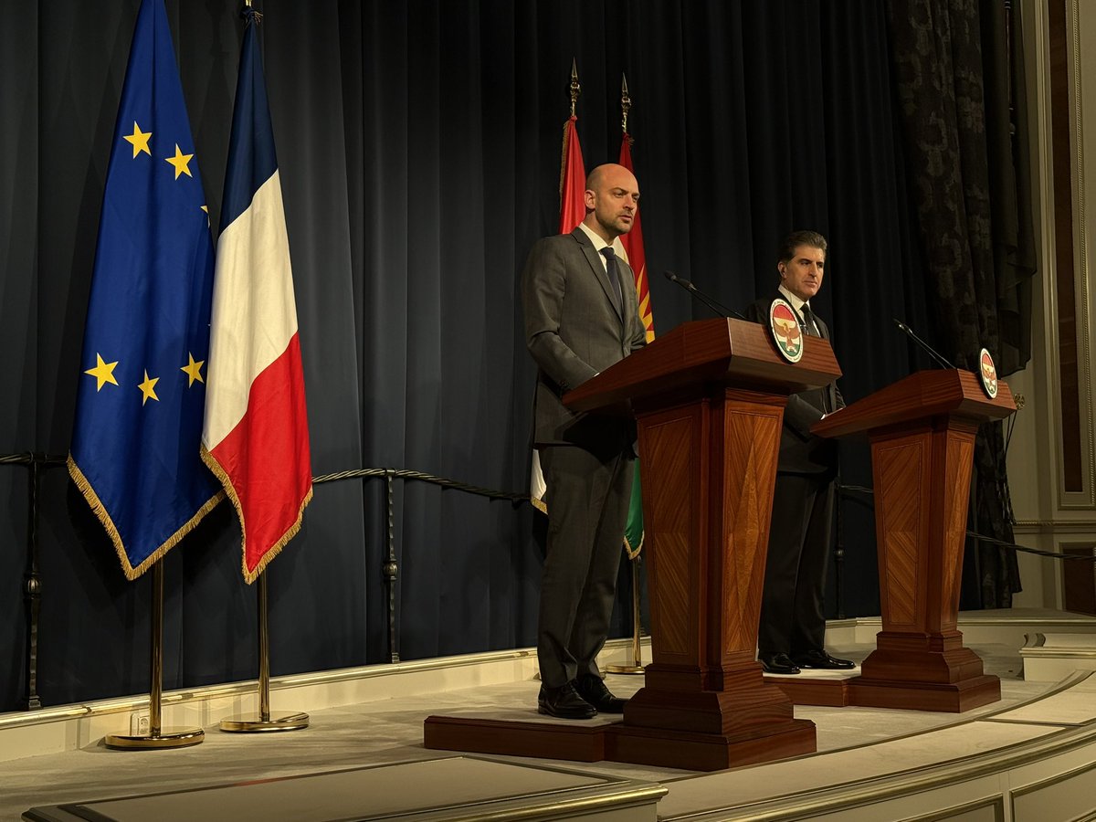 NiyazSBarzani's tweet image. #French Foreign Minister Jean-Noël Barrot commended President Nechirvan Barzani’s constructive role in facilitating the recent agreement between #Damascus and the #SDF, highlighting his efforts to advance dialogue and regional stability.