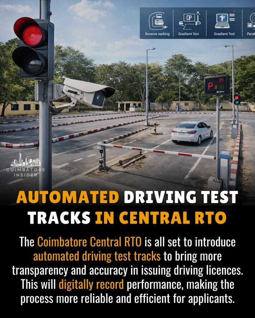 Coimbatore Rto Code Map 🚗 Automated Driving Test Tracks Coming Soon Big update for all future ...