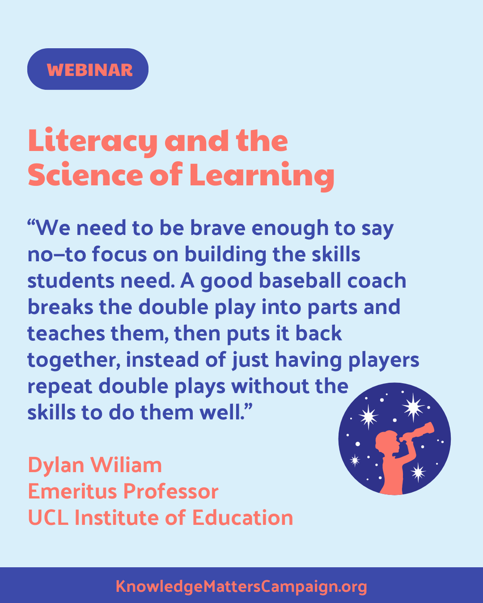 KnowledgeMatrs's tweet image. Repeating double plays isn’t coaching.
Teaching the footwork, the throw, the timing—that’s coaching.

@dylanwiliam on why learning must build skills that transfer, not just mimic performance.

#KnowledgeMatters #ScienceofLearning