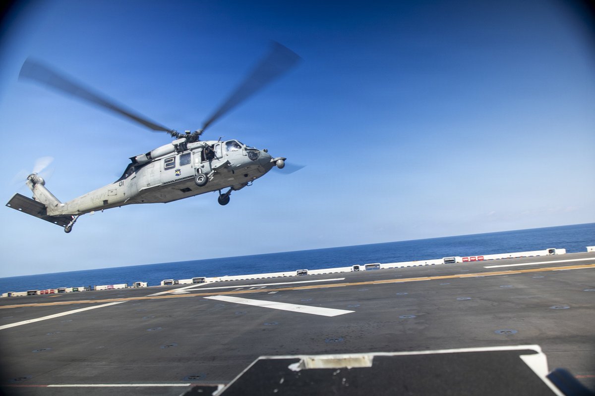 USPacificFleet's tweet photo. Ready to Launch.
USS Tripoli (LHA 7) conducts routine flight operations while forward-deployed in the U.S. 7th Fleet area of operationsโtraining every day to remain ready, lethal, and responsive in the Indo-Pacific.
#PacificFleet #USNavy #Readiness #ForwardDeployed https://t.co/LJtLumf1Rf