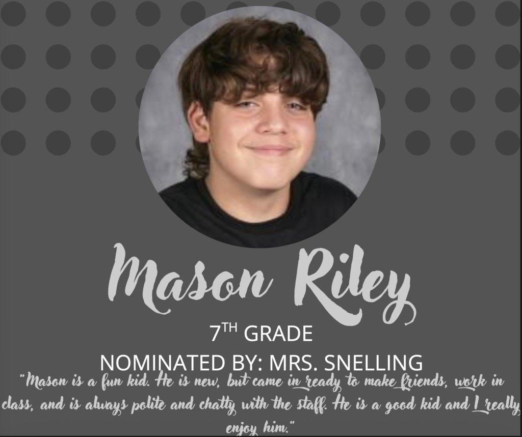smscubs's tweet photo. Congratulations to the January Students of the Month and staff member of the month: Mrs. Godfrey! https://t.co/xZ5UzKLRfo