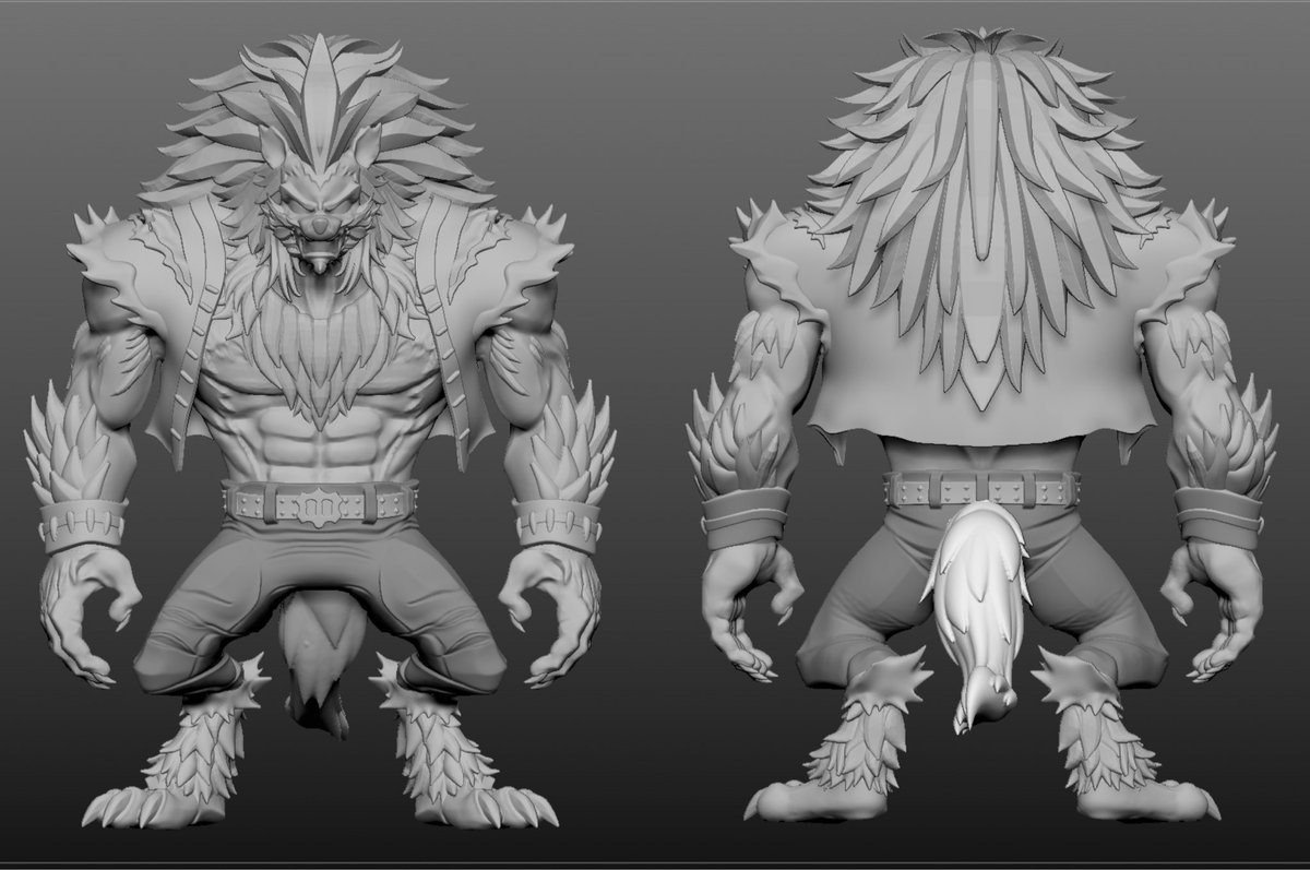 Risu_Tolik's tweet photo. RellSeas Roblox character fun sculpt🖌️🐺 #Roblox #RobloxDev #zbrush https://t.co/A9xZBOubiz