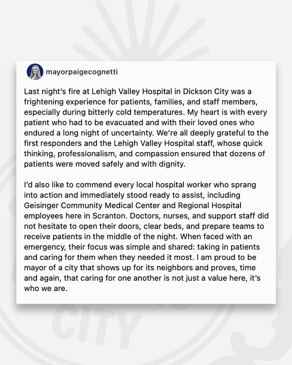 Mayor Paige Cognetti tweet media