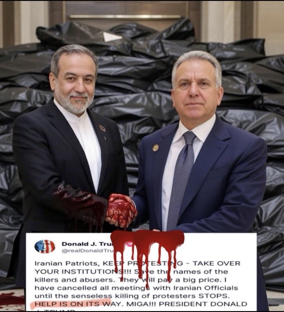 Azadlavasani's tweet photo. US &amp; Trump's inaction in saving Iranians isn't a favor to them—it's mainly to protect American military &amp; national credibility. Khamenei's regime massacred people to humiliate Trump &amp; US, showing America's weakness to the world.
@POTUS 
@realDonaldTrump
 #IranMassacre https://t.co/xhTvrKpfn3