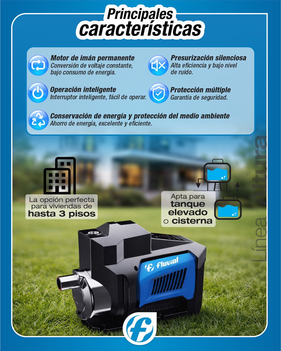 bombasfluvial's tweet image. Presurización Experta 💪 
Con #Fluvial lleva la presión de agua de tu hogar a un nivel premium!
Experta regula su potencia, ahorra hasta 60% de energía y garantiza confort incluso con varias canillas abiertas.
#BombaPresurizadora #BombaInverter   #AhorroDeEnergía #BombaDeAgua