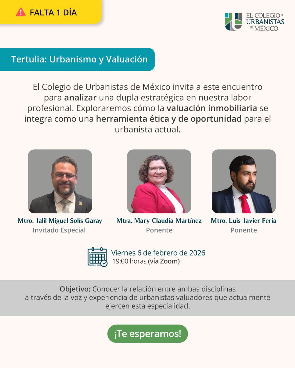 El Colegio de Urbanistas de México tweet media