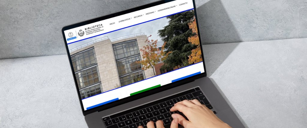 En la <a href="/Biblioetsiaab/">Biblio ETSIAAB</a> estamos de enhorabuena 
¡Estrenamos web!  💻🥳🎉
En ella podrás acceder desde un solo lugar al catálogo, reservar salas y conocer al instante todas nuestras novedades y eventos.  
biblioteca.etsiaab.upm.es