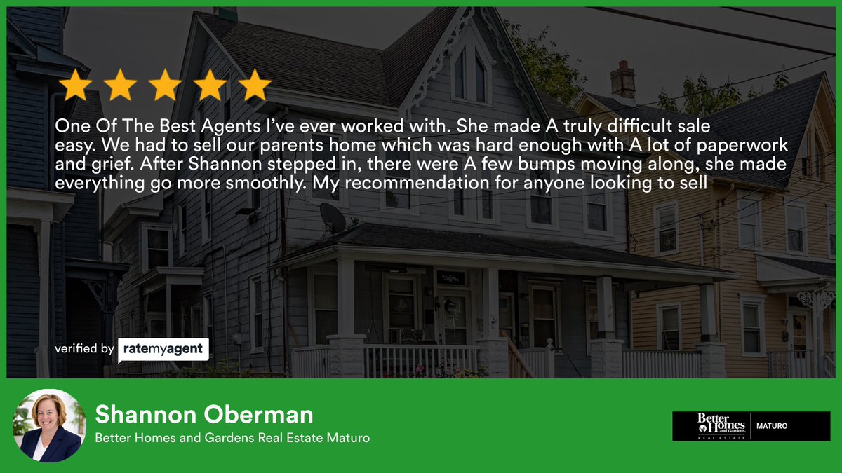 ShannonDOberman's tweet photo. My latest RateMyAgent review in Salem.
Broker / Salesperson 1644674
https://t.co/3pOQvb82Qy

...
#ratemyagent #realestate #Better_Homes_and_Gardens_Real_Estate_Maturo https://t.co/S43NbcLvso