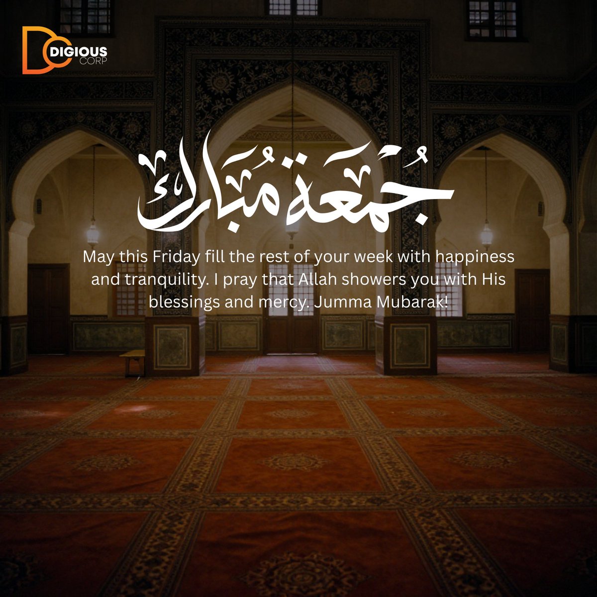 DigiousCorp's tweet photo. Jummah Mubarak ✨

May this blessed Friday fill your heart with peace and your life with barakah.

#JummahMubarak #BlessedFriday #FridayBlessings #JummahVibes #FaithAndPeace #DuaDay #IslamicReminder #GratefulHeart #Alhamdulillah #wearedigious #digiouscorp https://t.co/gEhpUh1nN9