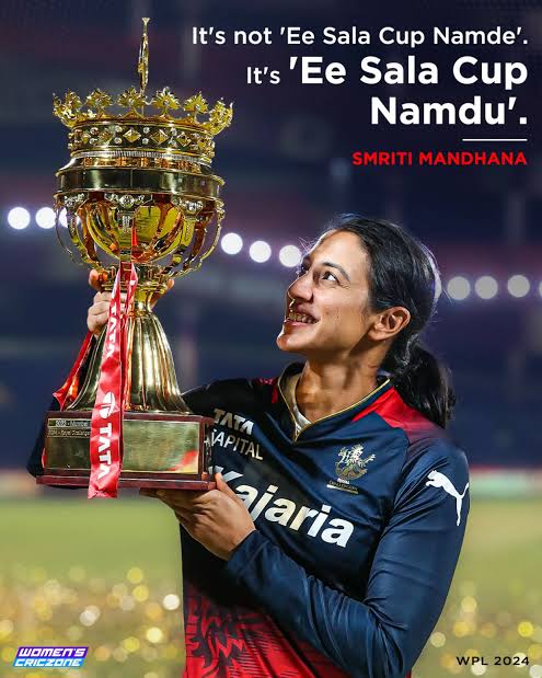 टूटकर संवरना लाजबाव है।
दुनिया के लिए यह ज़बाब है।।
छोरीया हमारी शानदार है,
झांसी की रानी सी दमदार है।।
~प्रिंस
<a href="/mandhana_smriti/">Smriti Mandhana</a> 
<a href="/WomenPostingLs/">WPL (subscribe on YouTube)</a> 
<a href="/ICC/">ICC</a> 
<a href="/BCCIWomen/">BCCI Women</a>
#WPLFinal