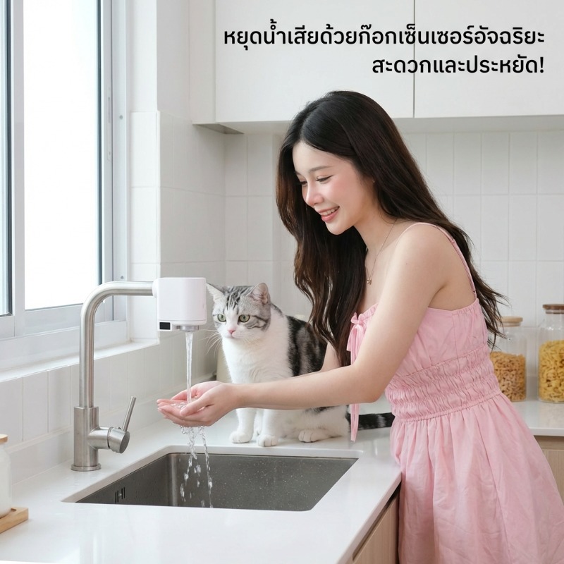 MimoKozy's tweet photo. หยุดน้ำเสียด้วยก๊อกเซ็นเซอร์อัจฉริยะ สะดวกและประหยัด!