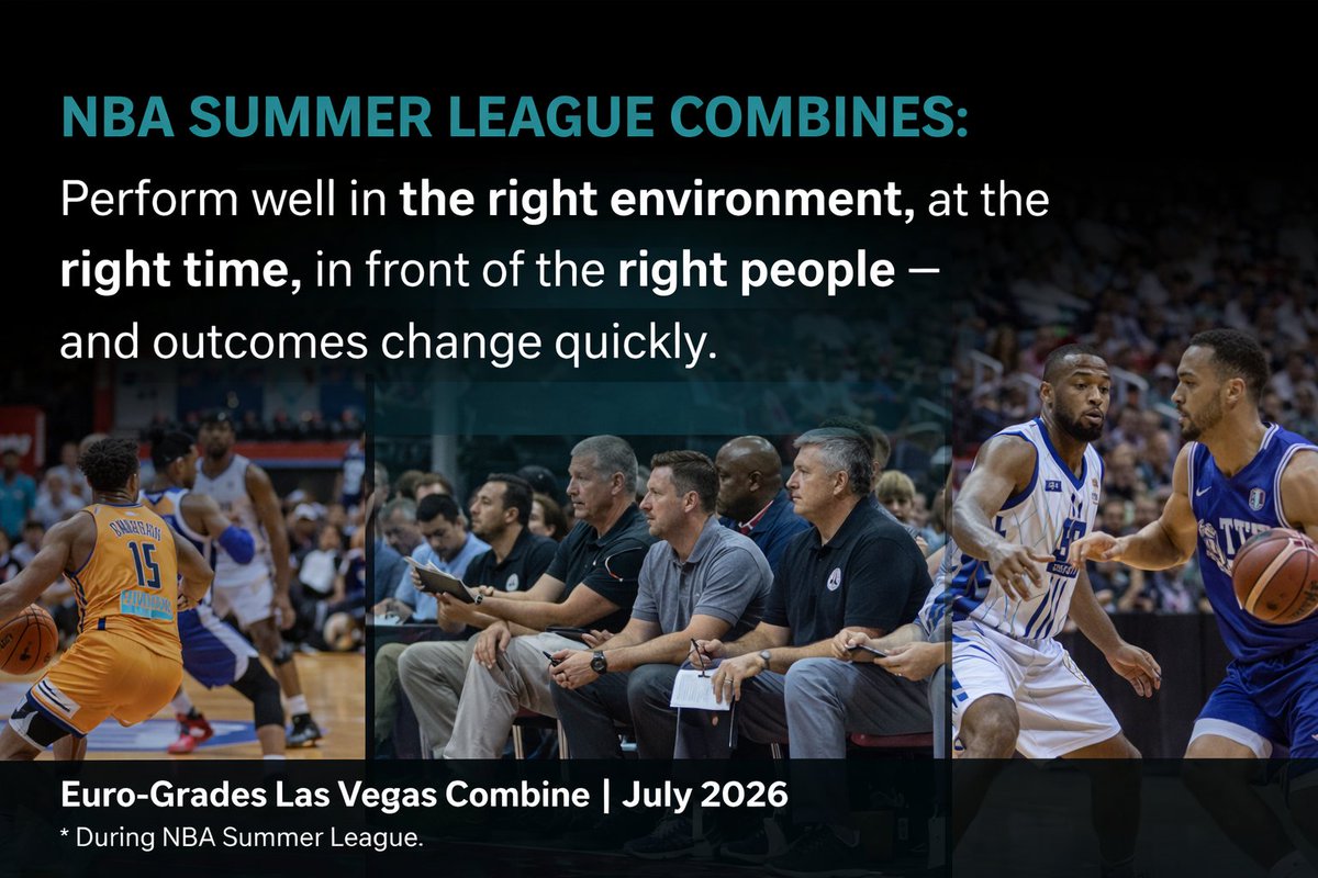 NBA Summer League has become the global scouting hub, and this explains why overseas basketball combines held during this window actually lead to contracts ⬇️ #overseasbasketball #fiba
 euro-grades.com/nba-summer-lea…