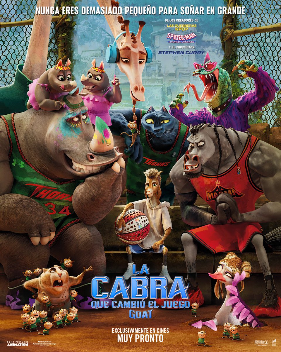 SensaCineLATAM's tweet image. ¡Sé uno de los primeros en ver 'La Cabra que Cambió el Juego- GOAT' este domingo 8 de febrero!
Para ganar:
 - Comparte una captura de pantalla de que nos sigues en nuestro canal de WhatsApp bit.ly/3J9jsJW
- Comenta por qué quieres asistir
Válido solo para CDMX