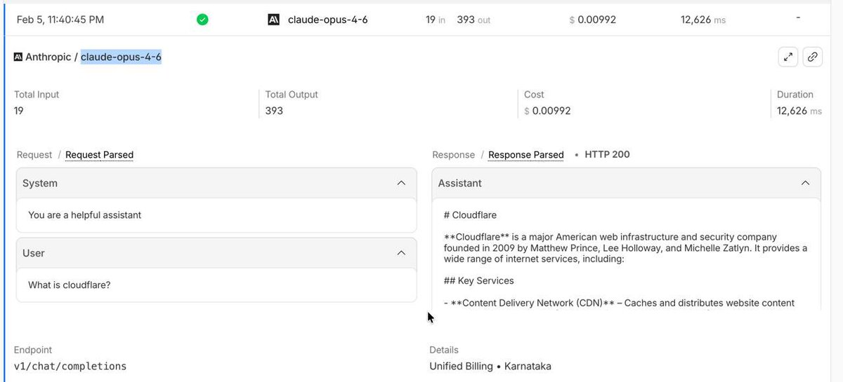 Try Opus 4.6 on  <a href="/CloudflareDev/">Cloudflare Developers</a> AI gateway Today!