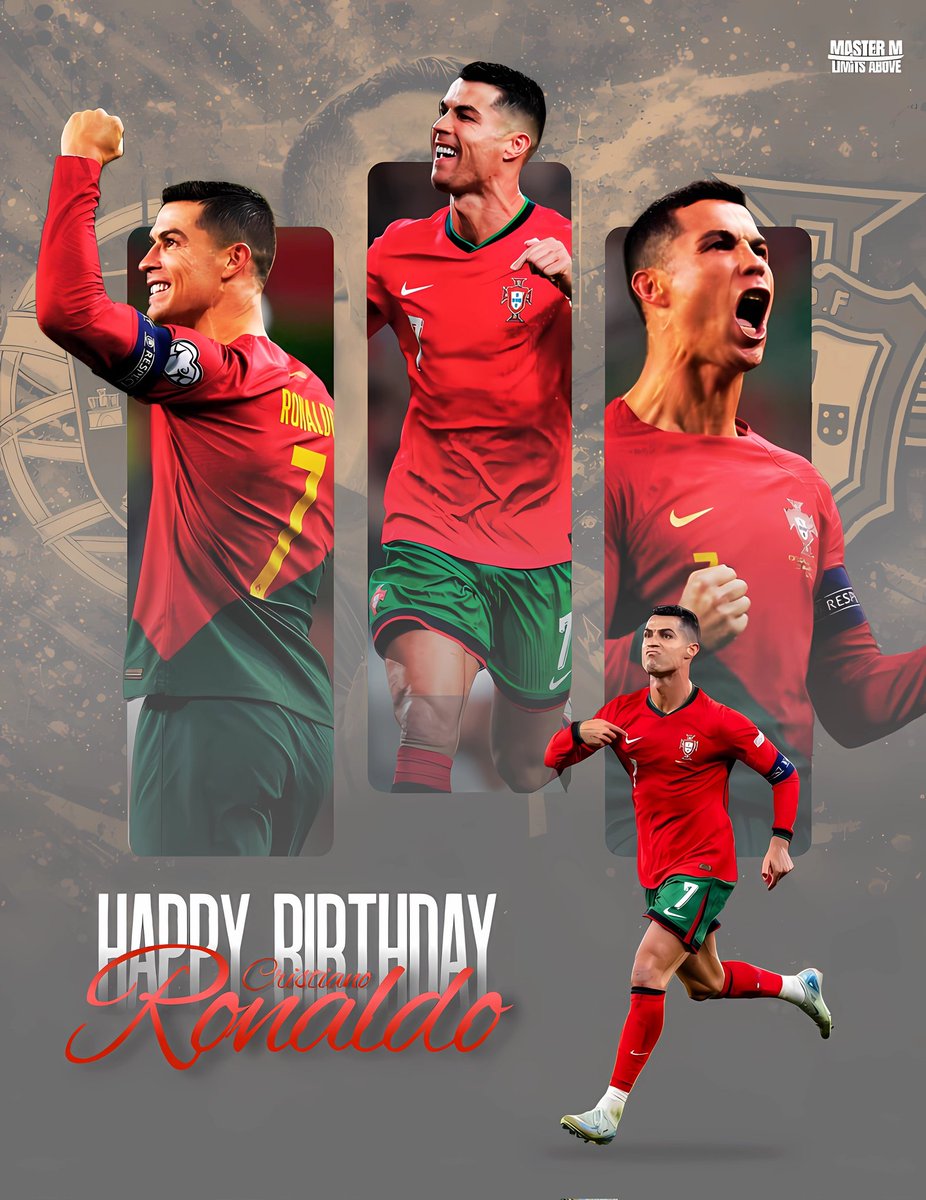 Master_M_L_A's tweet photo. He wasn’t born with destiny.
He built it — rep by rep, goal by goal.
From Madeira’s streets to Manchester nights,
from Madrid’s white throne to a GOAT
Not just a footballer — a standard.
Happy Birthday to the mindset,
the machine,
the legacy —
Cristiano Ronaldo 🐐👑⚽
#Ronaldo https://t.co/b6Fjj3ghwH