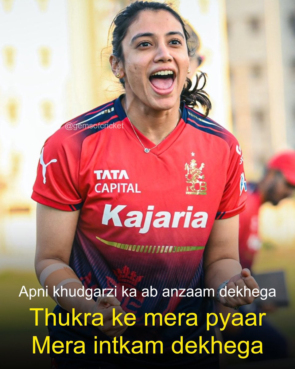 Breathing fire. Leading from the front. 🔥

Captain Mandhana owned the night and saw it through. ❤️‍🔥

She’s a champion, true champion. 🏆
#RcbvsDC 
#WPLFinal #WPL2026 #WPL26 

 #SmritiMandhana