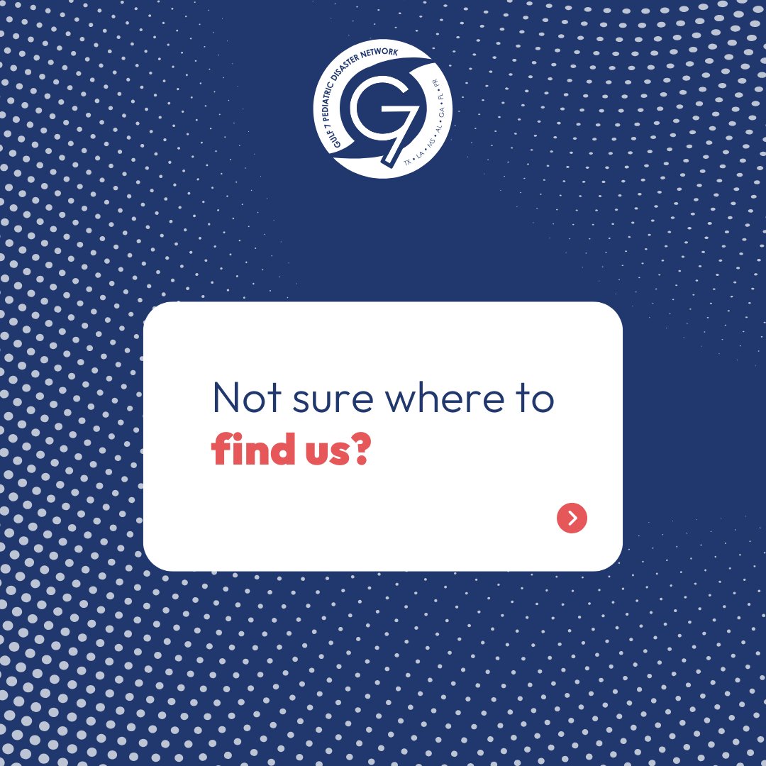 Gulf 7 Pediatric Disaster Network tweet media