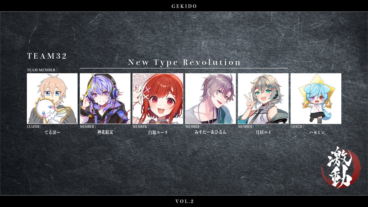 ＜激動 Under Platinum 参加チーム紹介⑧＞

チーム29 リードがついた高級ドローン
チーム30 BARBECUE＆CHILI
チーム31 戦国むどう ～最期の12日間～
チーム32 New Type Revolution

#激動VALO