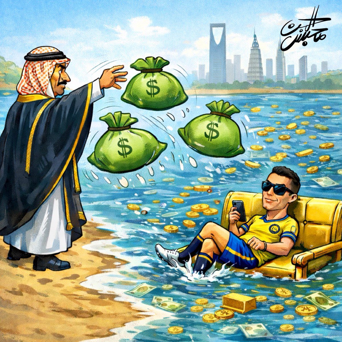 كاريكاتير محبس الجن 🇸🇦 tweet media