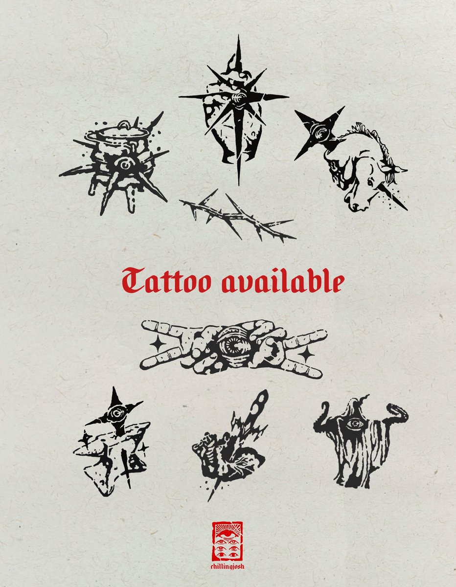 chillingtattoos's tweet photo. Updated compilation of available designs ready to be tattooed, send me a DM for bookings and commissions.

Compilado actualizado de diseños disponibles para ser tatuados, envia mensaje directo para agendar el tuyo o para comisiones.

#diseño #medieval #gothstyle https://t.co/3VKJasb2Yg