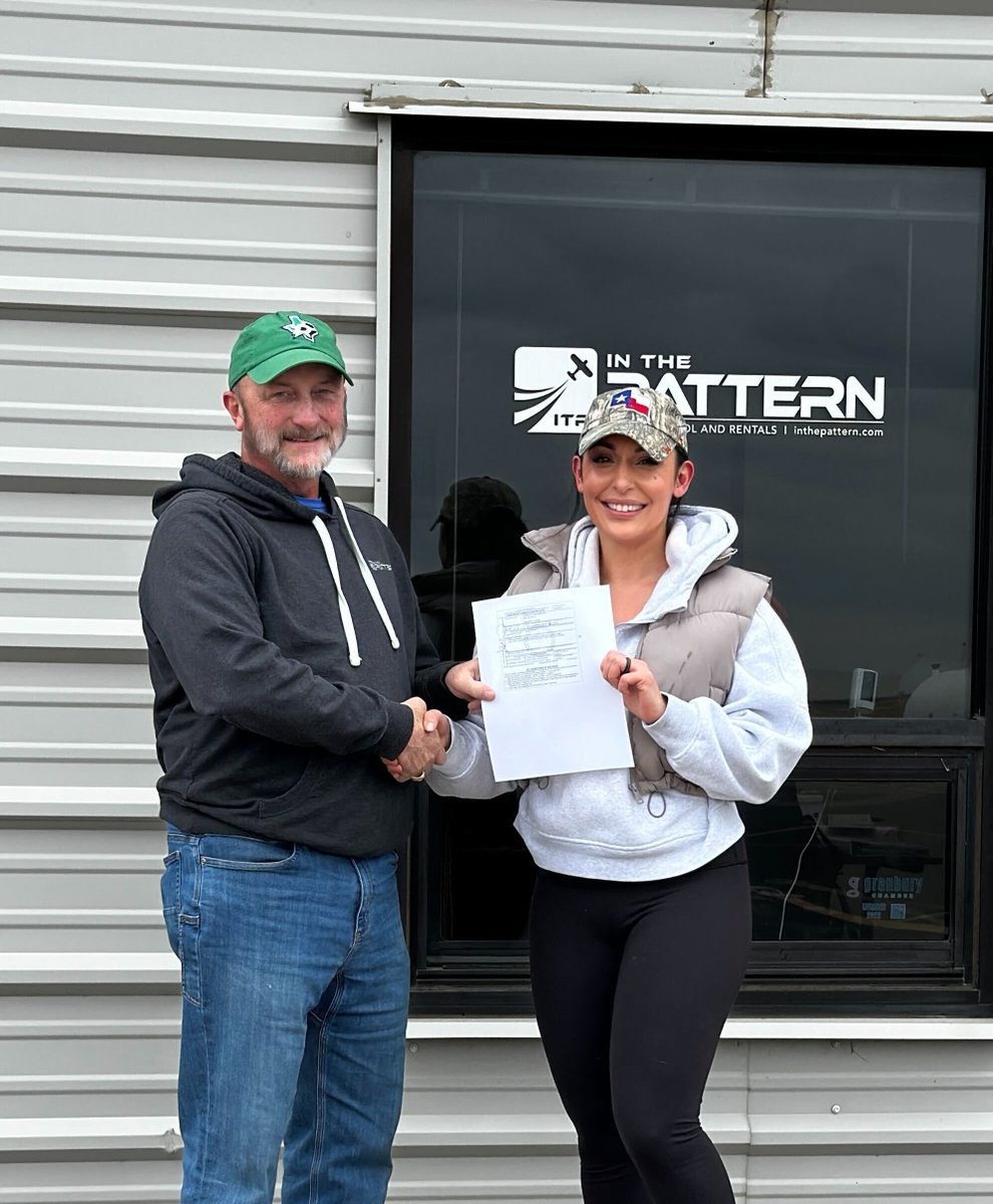 InThePattern1's tweet photo. Congratulations to Kyle on passing his Private checkride and to Anabelle on passing her CFII checkride at our Granbury location! https://t.co/vP83GdoBsx