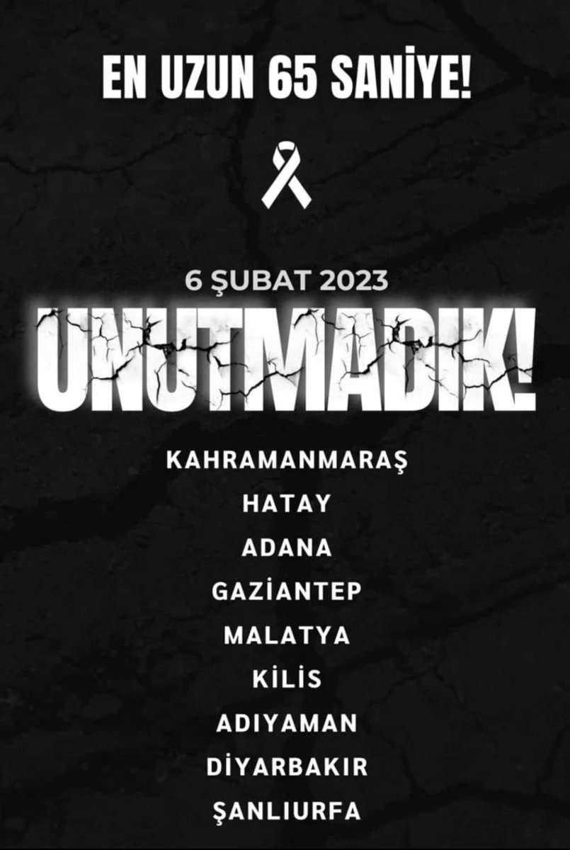 #6subat2023 #Unutmayacagiz #deprem