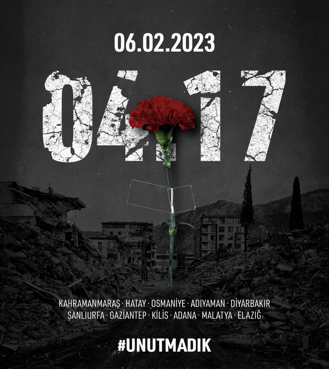 Zaman, yaraları sarar mı bilinmez ama
Bazı acılar hafızalara kazınır ve asla silinmez.. 

#6subat2023