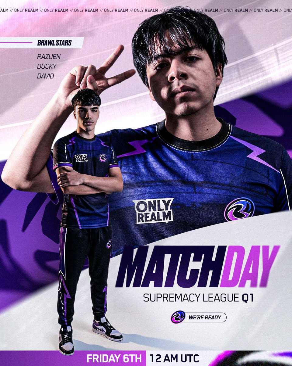 ⚔️ 𝐌𝐚𝐭𝐜𝐡 𝐃𝐚𝐲 𝐀𝐥𝐞𝐫𝐭 ⚔️
Our Brawl stars roster will be playing supremacy league Q1 

📺 Live 2026.02.06 12AM UTC 

Let's go team! 🏆