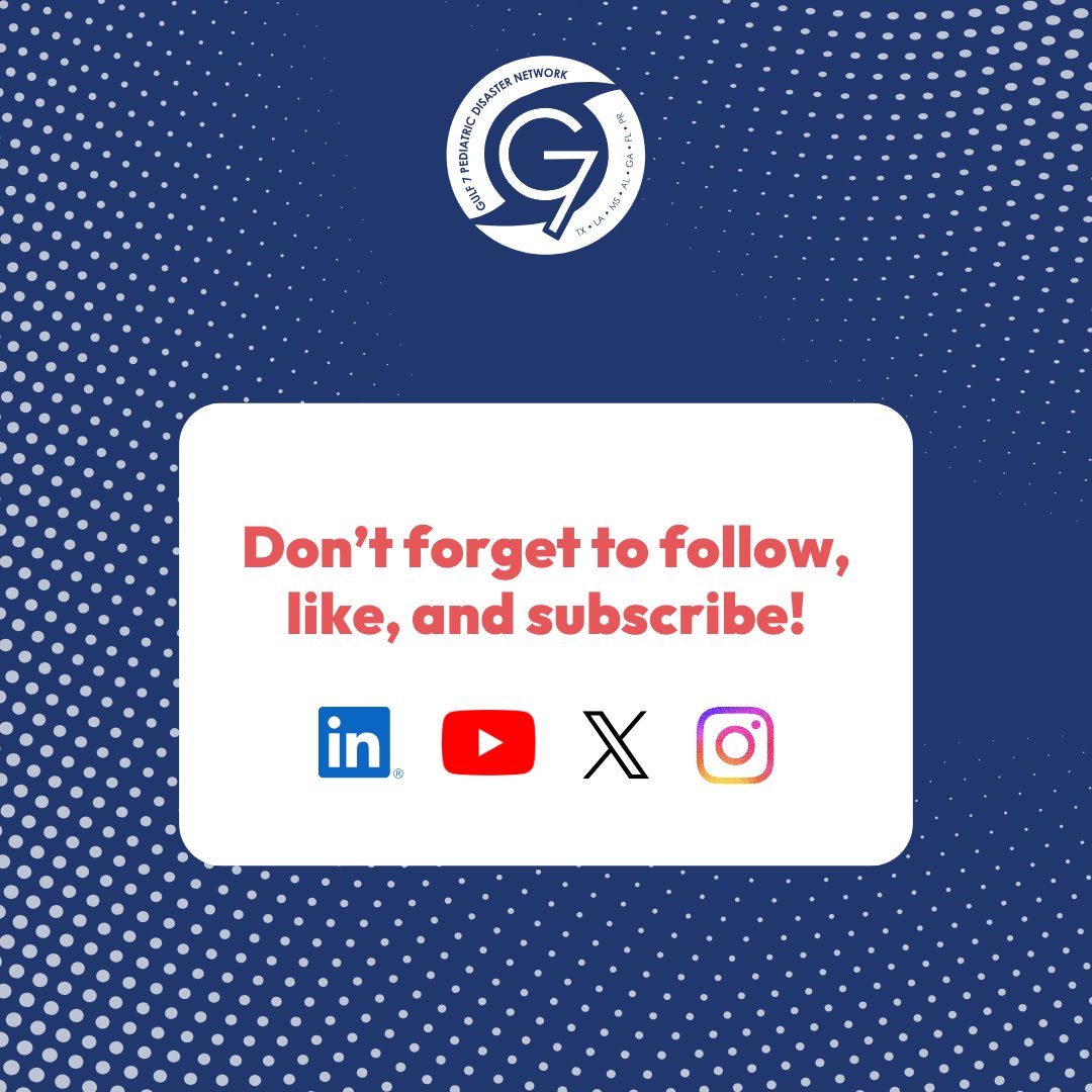 Gulf 7 Pediatric Disaster Network tweet media