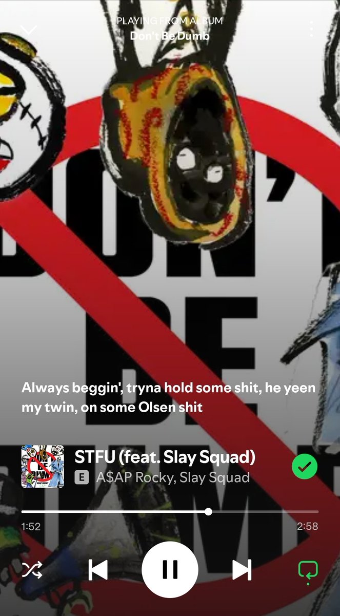 Asapsandman's tweet image. This song has a personality, and it's not a calm one 😩
#DONTBEDUMB