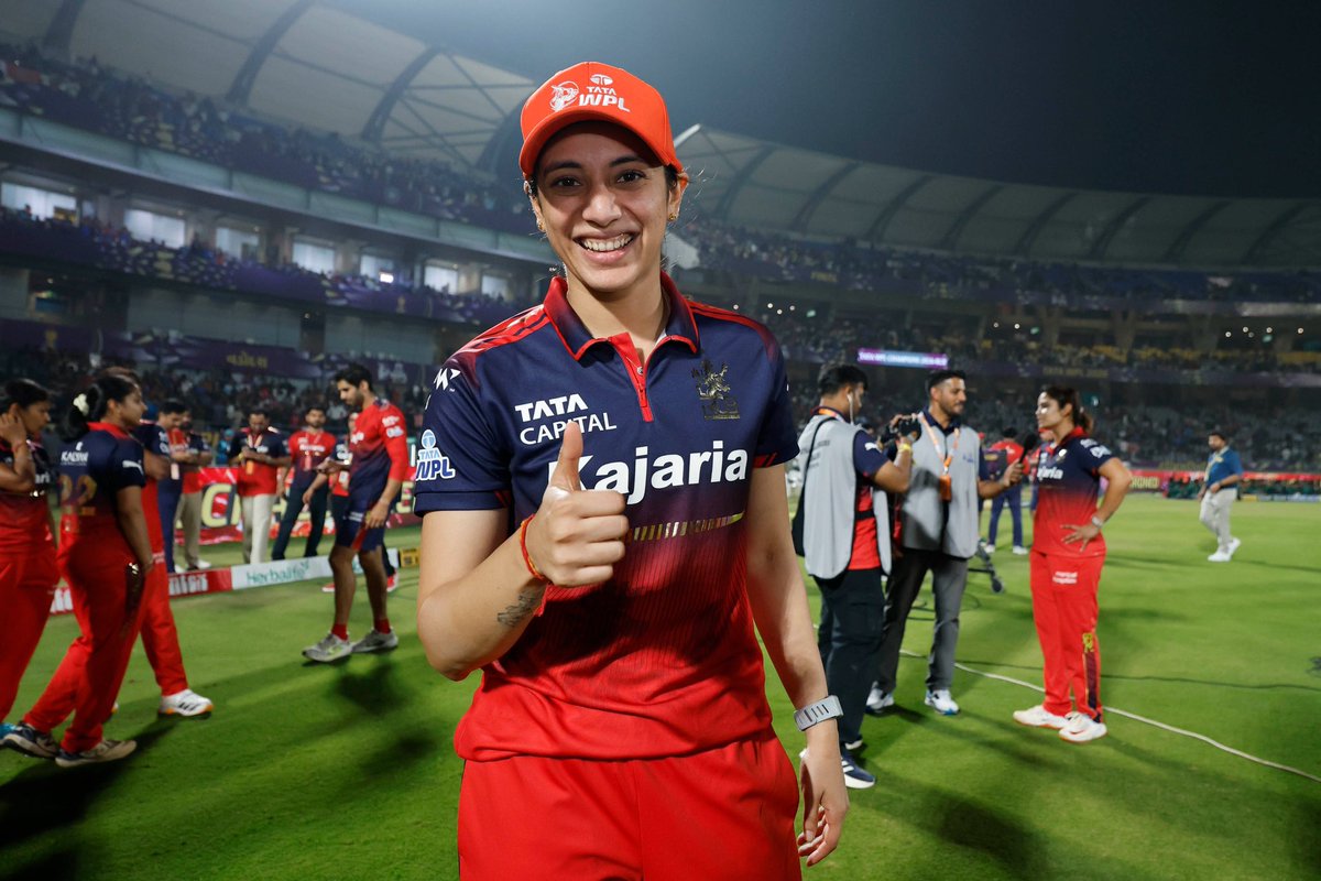 - Orange Cap. 
- POTM award in the Final. 
- 87 (41) in the Final. 
- WPL winning captain x 2. 

LADIES &amp; GENTLEMEN - SMRITI MANDHANA FOR YOU..!!! 🏆