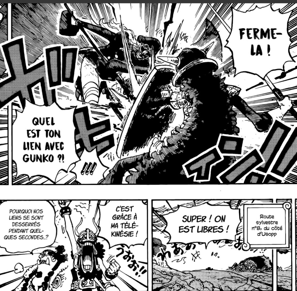 #ONEPIECE1173 

la transition de fils de pute ptddrrrrr

je sais pas qui a dit qu’Erbaf sera l’arc d’Usopp mais l’ancien va tout prendre encore une fois