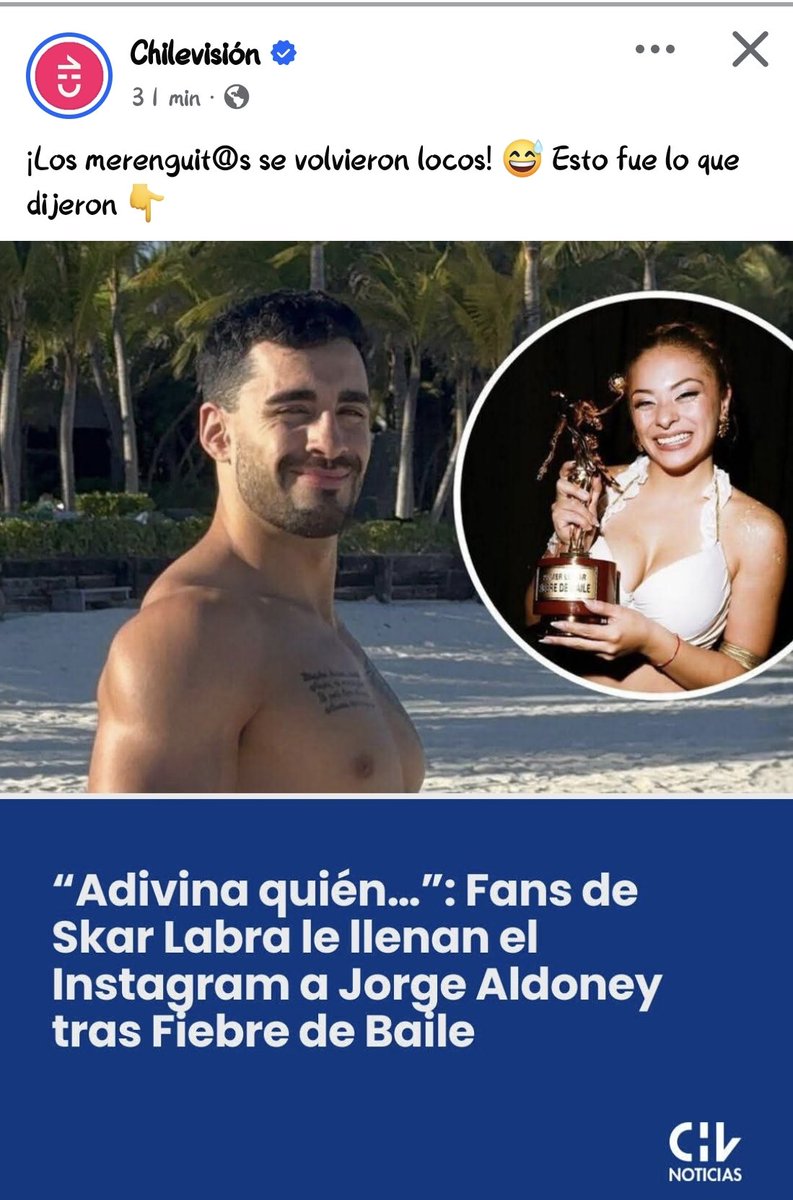 Chilevision burlándose del hate injustificado que está recibiendo Jorge por parte de las fans de skarleth , está la raja este país <a href="/chilevision/">Chilevisión</a> <a href="/CNTVChile/">CNTVChile</a> #FiebreDeBaileCHV