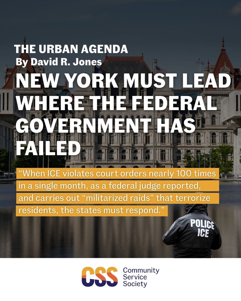 When immigration enforcement operates without accountability, everyone is at risk. 

The New York for All Act would draw a clear boundary—protecting residents by ending state and local collaboration that enables ICE abuses.

New York lawmakers must step up cssny.us/45Q9K7X
