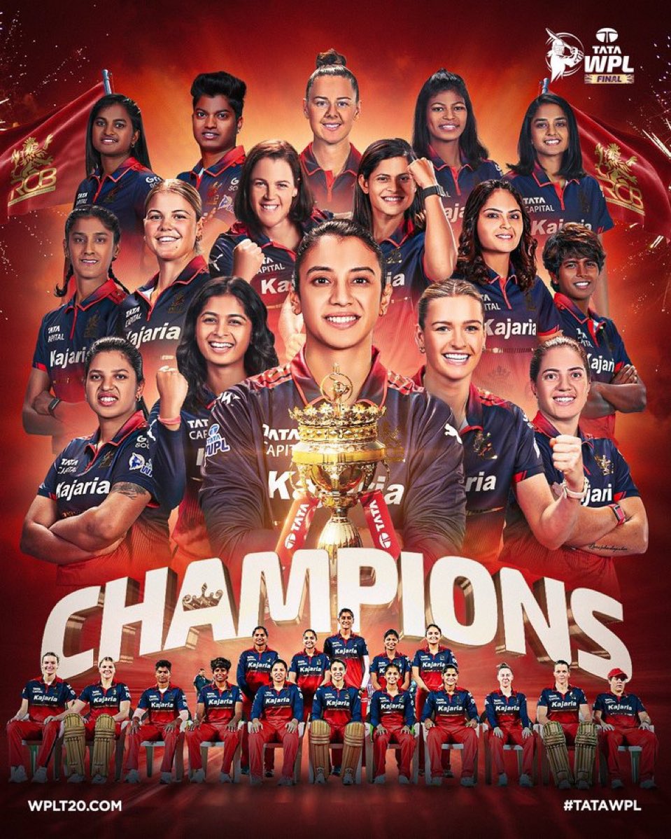 choudhryrahul's tweet image. RCB are the #WPL Champions