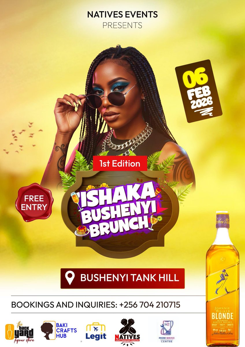 All roads to Bushenyi tankhill for the ISHAKA BUSHENYI BRUNCH 1st edition tomorrow.
Let's make it happen 🙏