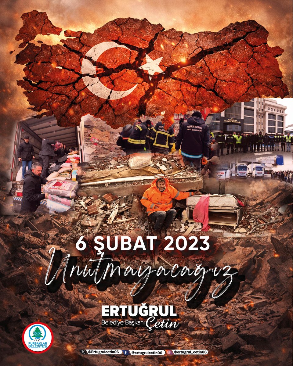 Ertugrulcetin06's tweet photo. 6 Şubat…
Saatler 04.17’yi gösterdiğinde, sadece şehirler değil, milyonların yüreği yerle bir oldu.
Anneler evlatsız, çocuklar yuvasız kaldı.
Bir gecede ömürler yarım, hayaller enkaz altında kaldı.

Acımız ilk günkü gibi taze…
Kaybettiklerimizi rahmetle anıyor, geride kalanların yarasını sarmaya devam ediyoruz.
Unutmadık, unutmayacağız.

#6subat2023 #6subatdepremi