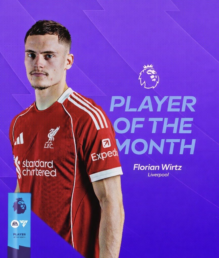 Florian Wirtz is the Premier League Player of the Month for January. 🇩🇪⭐️