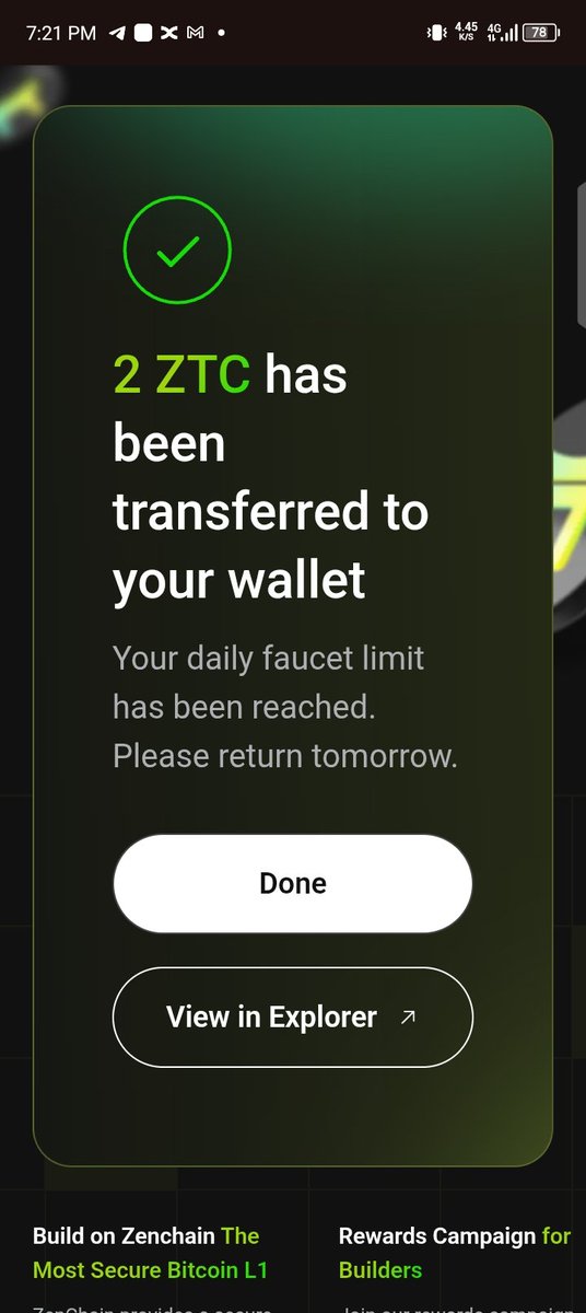 sixtygod6's tweet photo. Just collected ZTC on ZenChain testnet 🧪⚡
On-chain proof > words.
🔗 https://t.co/Hm2KxPPmwx
#ZTC #ZenChain #Testnet #Web3 #OnChain #Crypto #EarlyBuild 🚀 https://t.co/SJPCP4CZA0