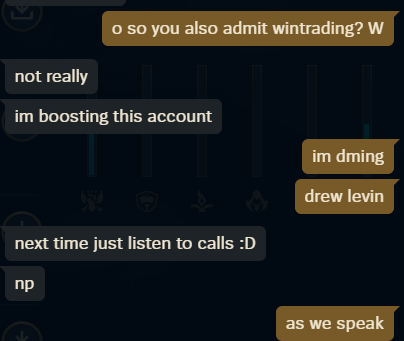wiko2303's tweet photo. . @drewlevin this "proplayer" is toxic, admits to boosting accounts and ints the game (ID 7717809314)

can you ban please https://t.co/F4pzbtMwg4
